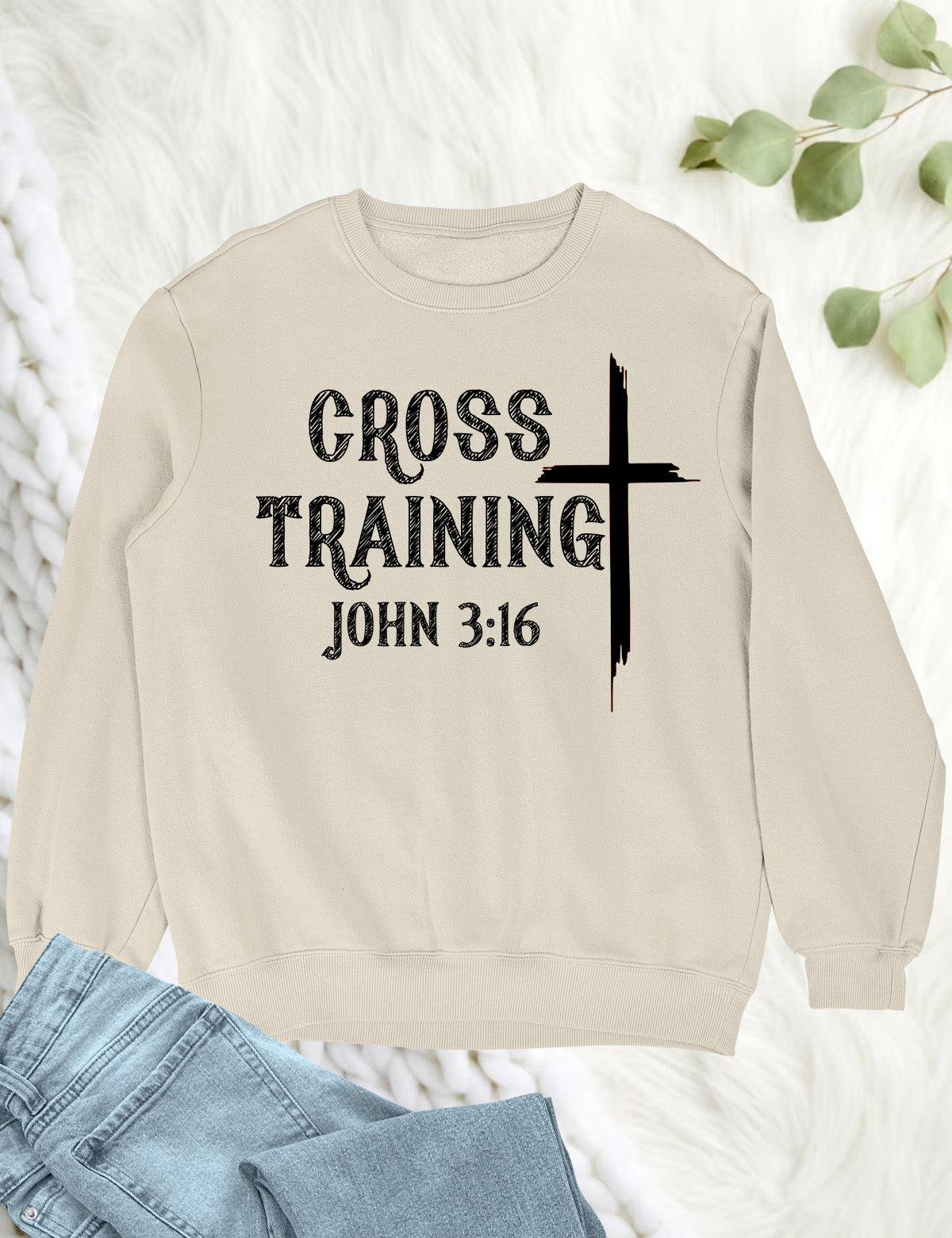 Cross Training John 3:16 Bible Verse Sweaters