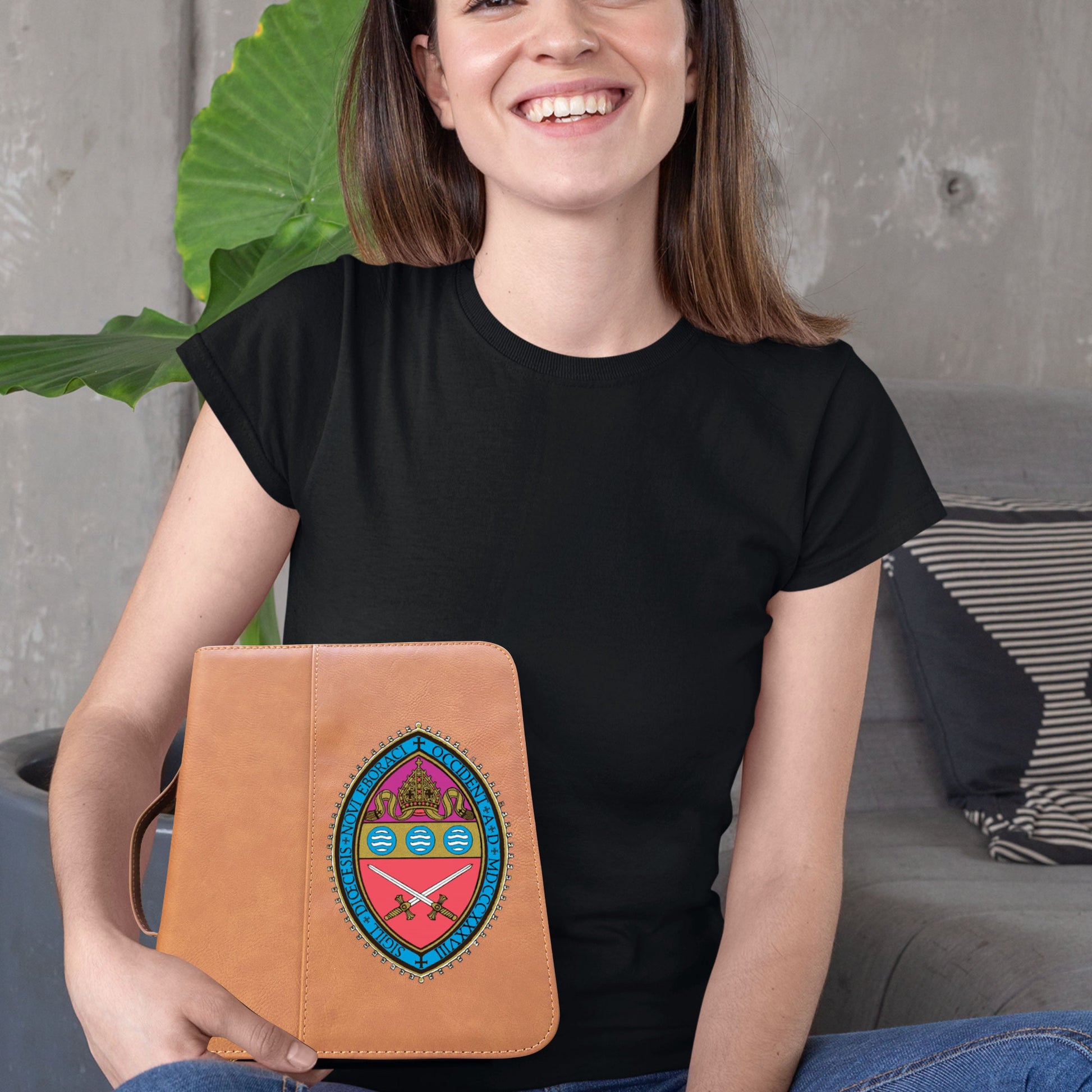 Custom Photo and Text Leather Bible Case