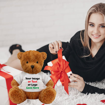Custom Photo Teddy Bear Shirt Personalized Logo text Image