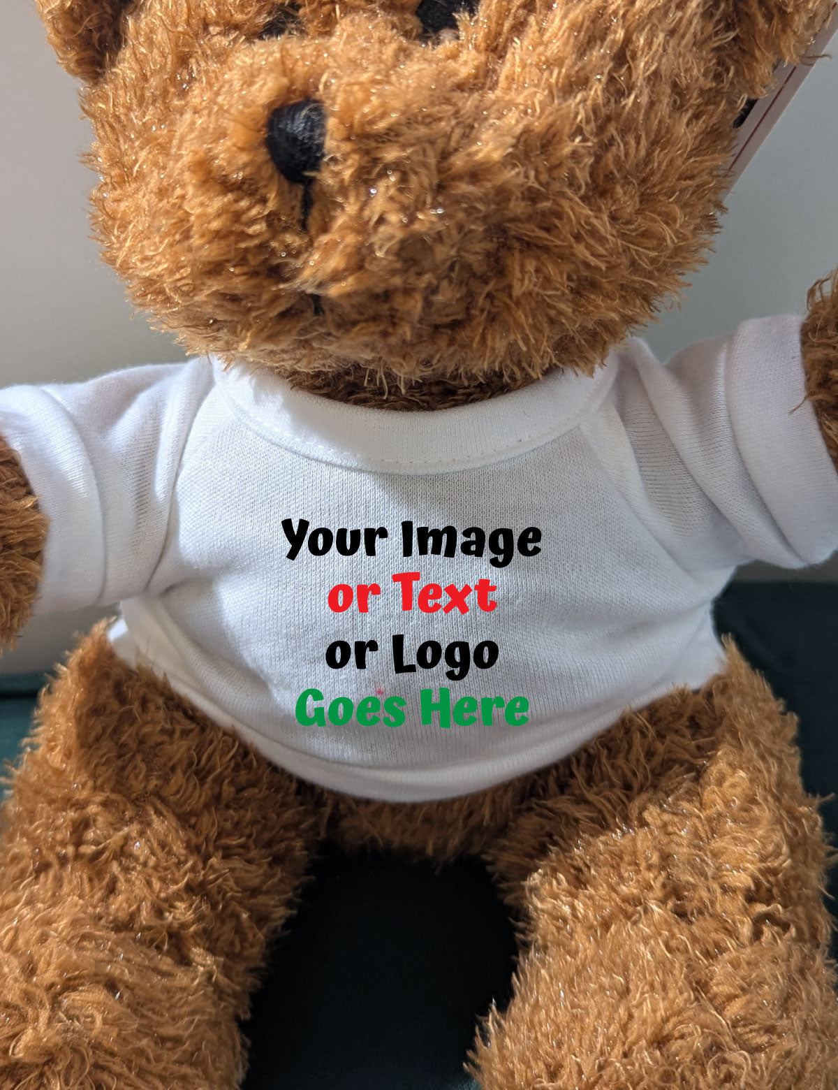 Custom Photo Teddy Bear Shirt Personalized Logo text Image ...