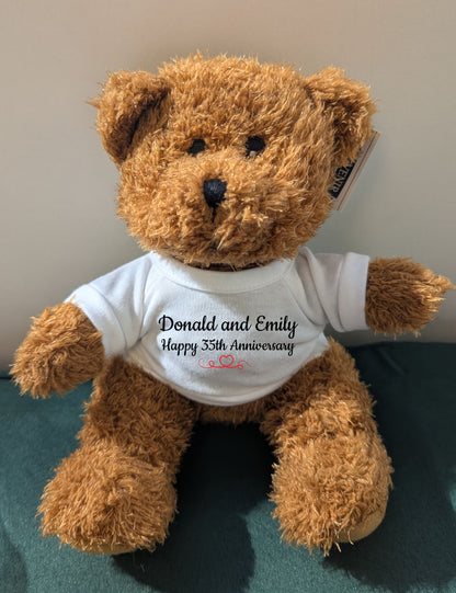Custom Text Stuffed Bear Plushie T Shirt