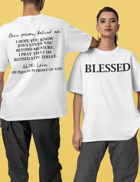 Dear Person Behind Me Christian Bible Verse T Shirts Front and Back Print
