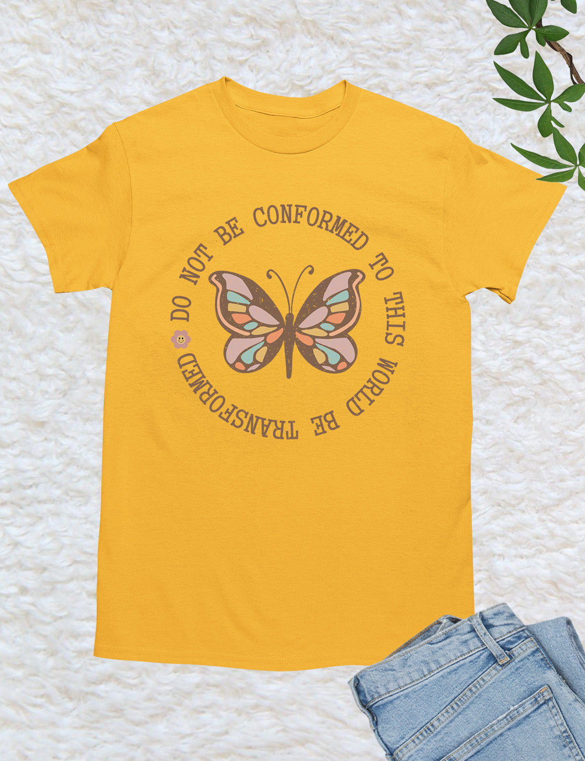 Do Not Conformed to This World Be Transformed Bible Verse T Shirt