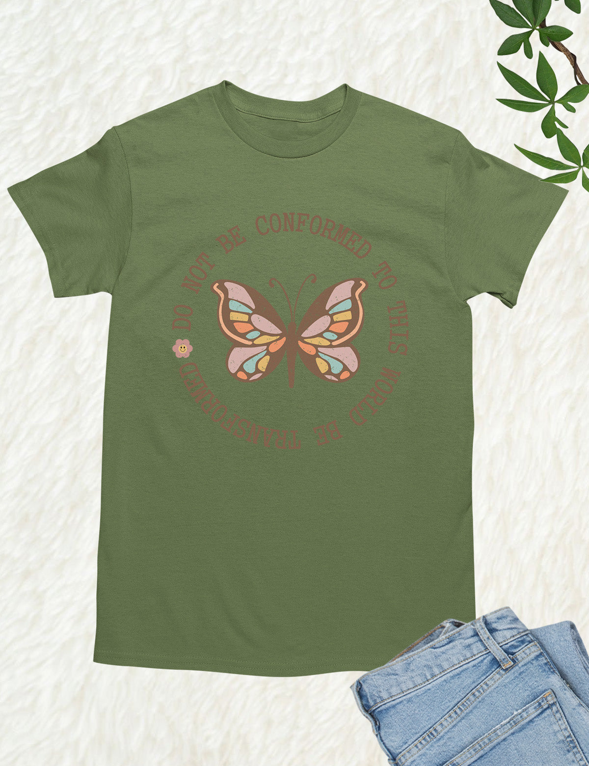 Do Not Conformed to This World Be Transformed Bible Verse T Shirt