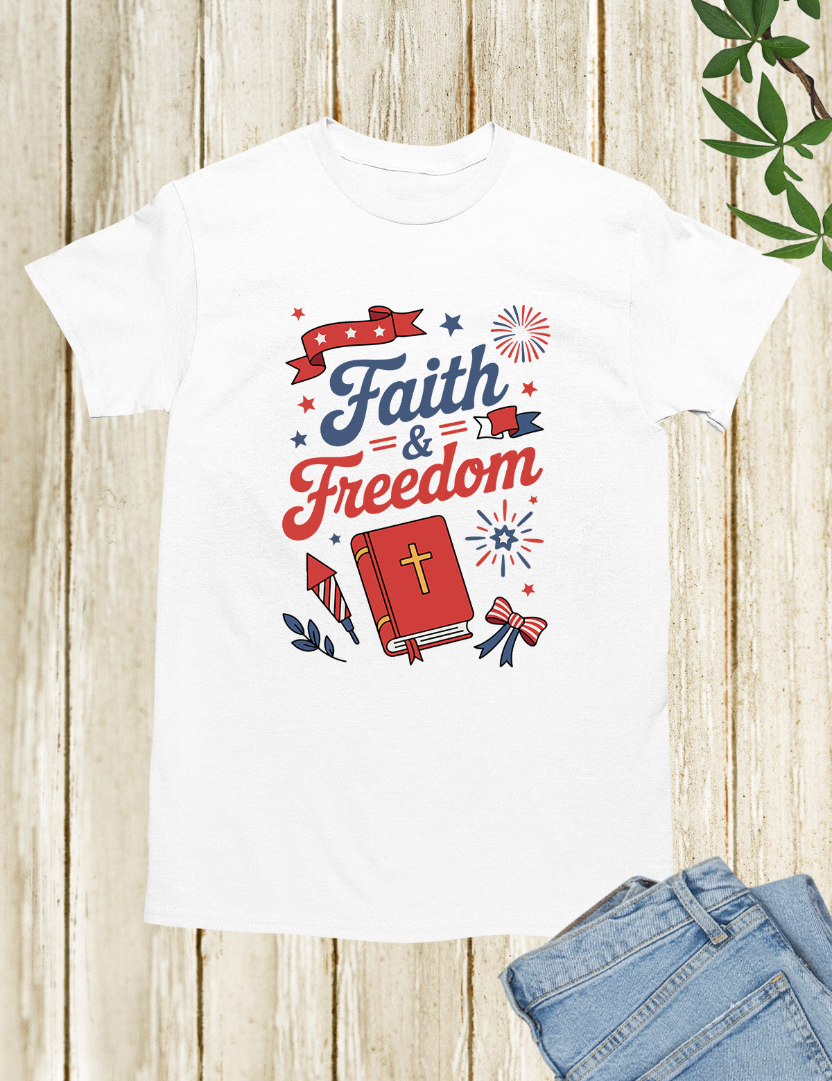 Faith and Freedom 4th of July Shirt