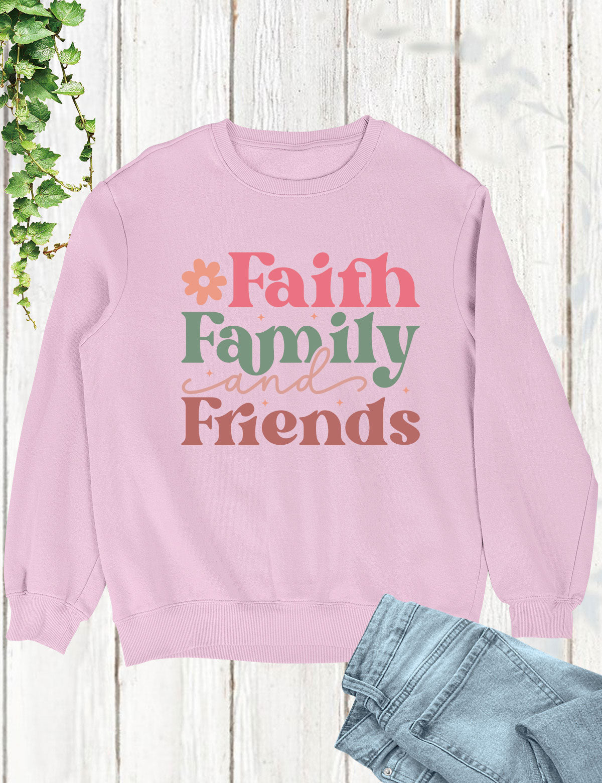 Faith Family and Friends Christian Long Sleeve