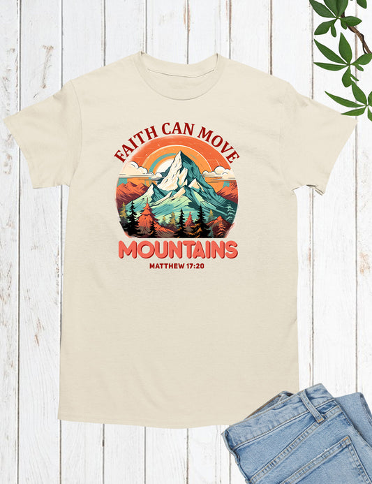 Faith Can Move Mountains Shirt Bible Verse Tee