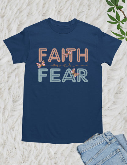 Faith Over Fear Retro T Shirt