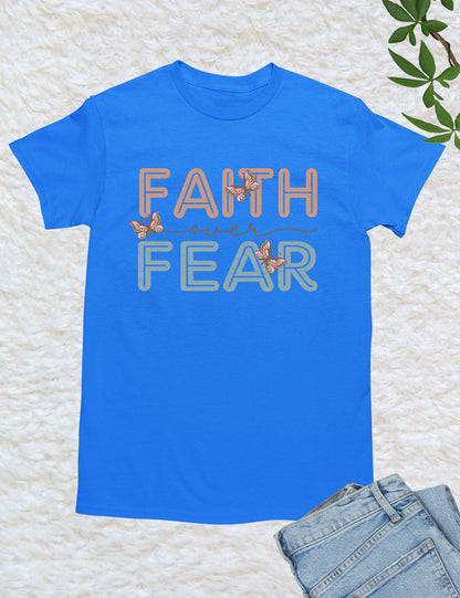 Faith Over Fear Retro T Shirt