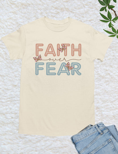 Faith Over Fear Retro T Shirt