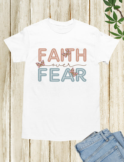 Faith Over Fear Retro T Shirt