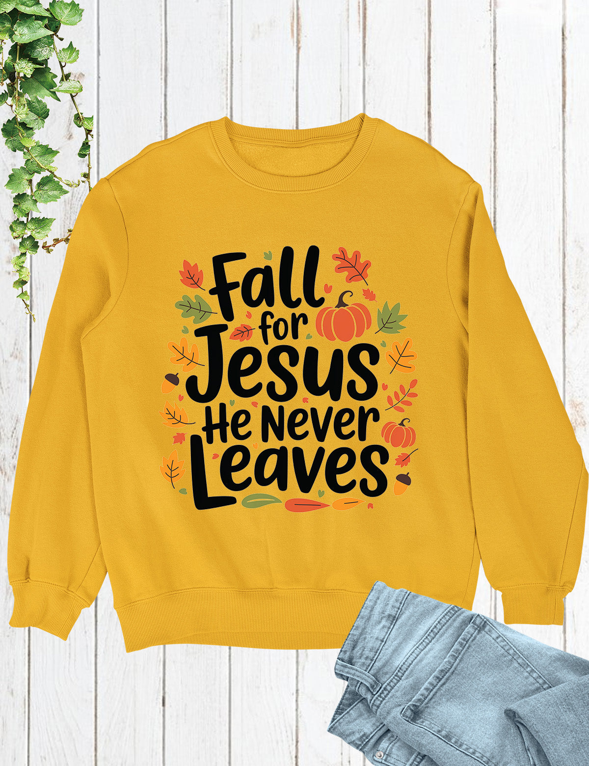 Fall For Jesus Thanksgiving Sweatshirt