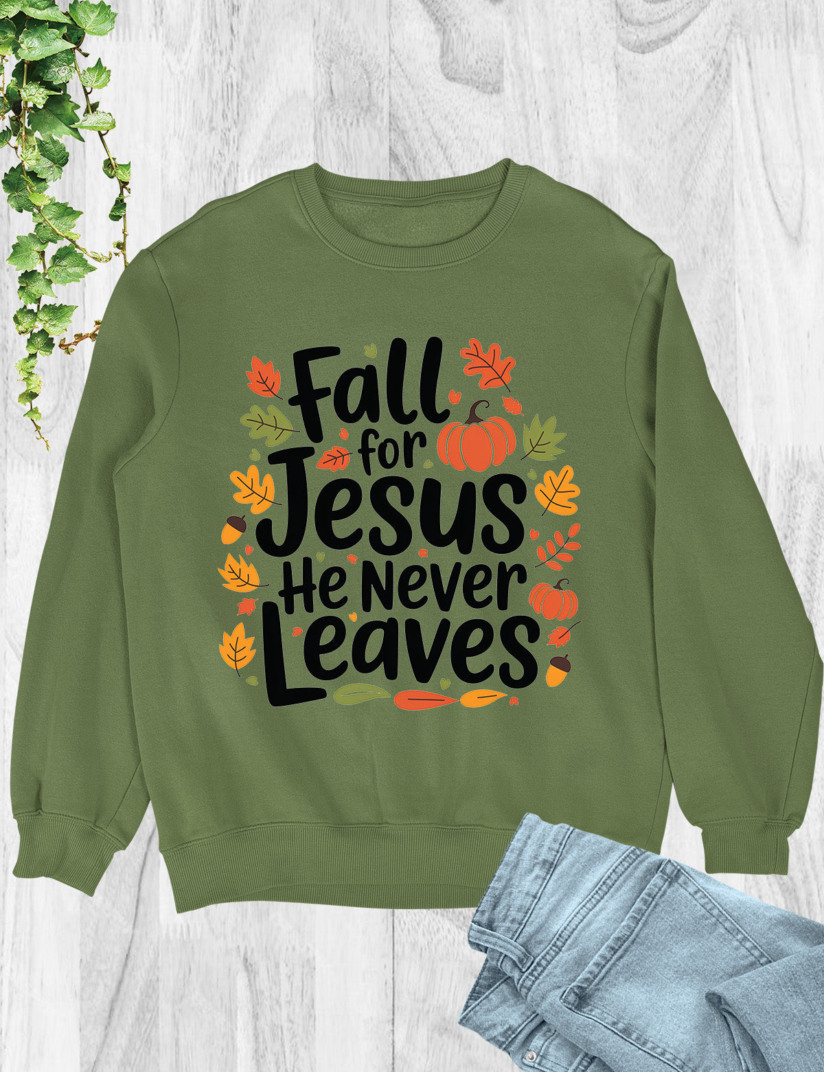 Fall For Jesus Thanksgiving Sweatshirt