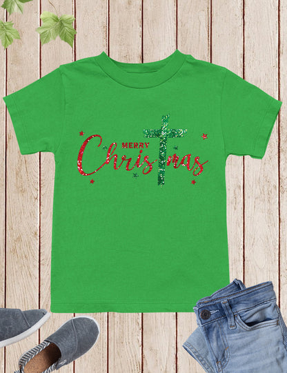 Christmas Christian Cross Child Shirts
