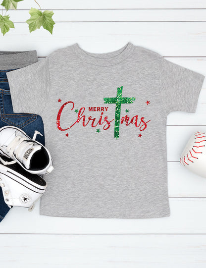 Christmas Christian Cross Child Shirts