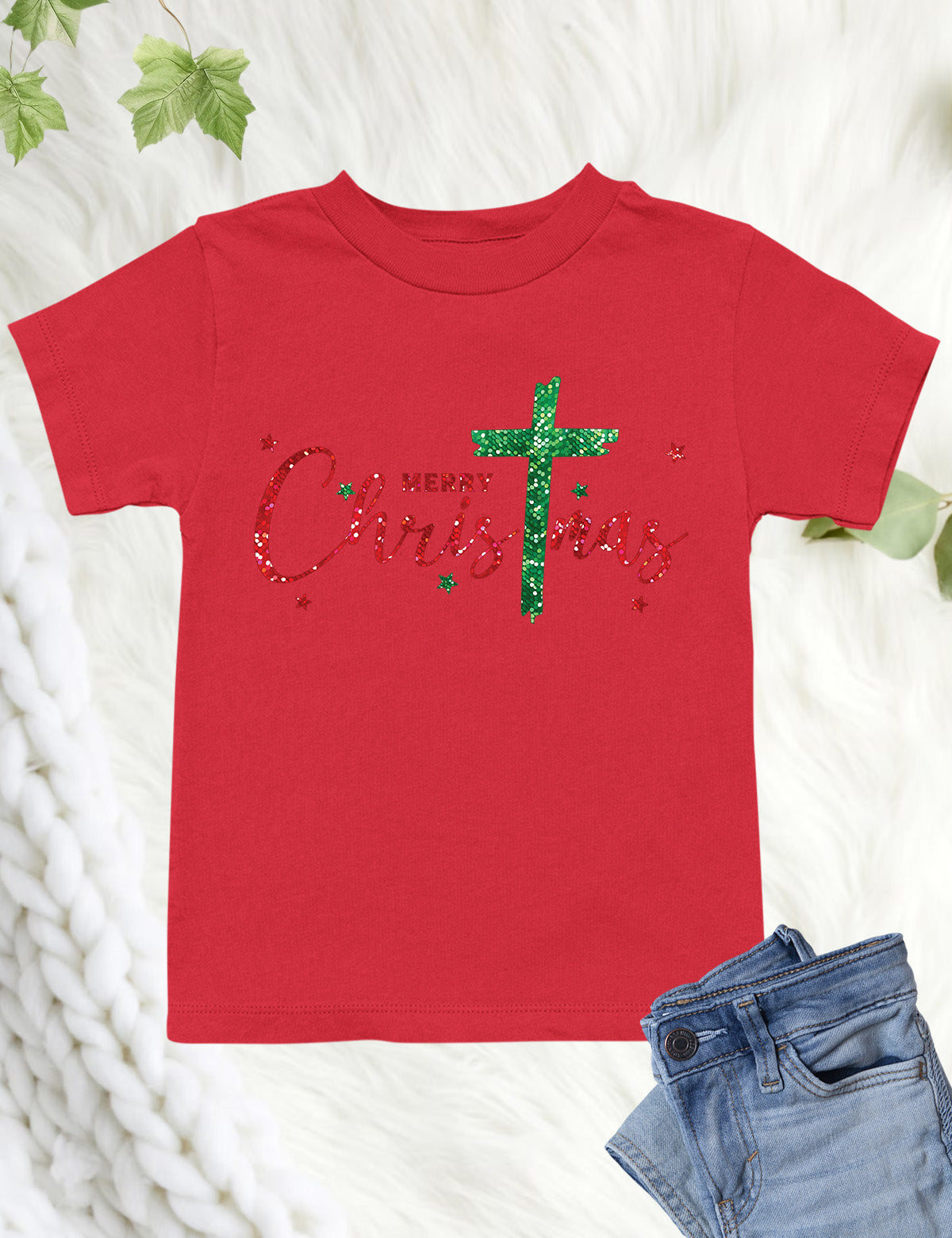 Christmas Christian Cross Child Shirts