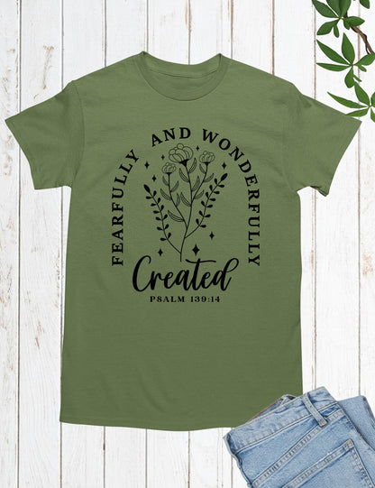 Fearfully and Wonderfully Made Christian Tee Shirts
