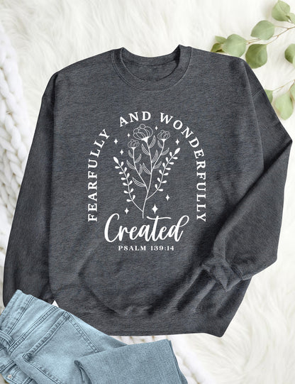 Fearfully and Wonderfully Made Christian Sweater Sweatshirts