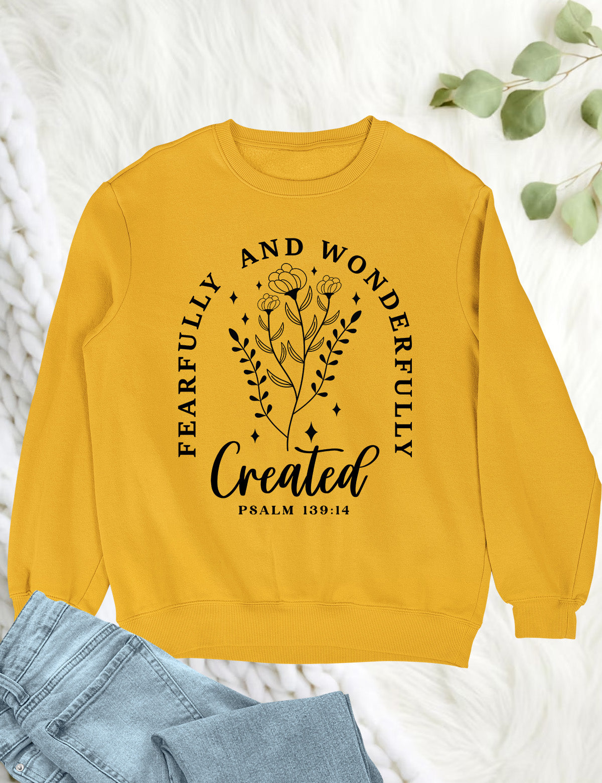 Fearfully and Wonderfully Made Christian Sweater Sweatshirts