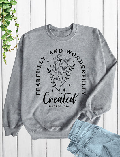 Fearfully and Wonderfully Made Christian Sweater Sweatshirts
