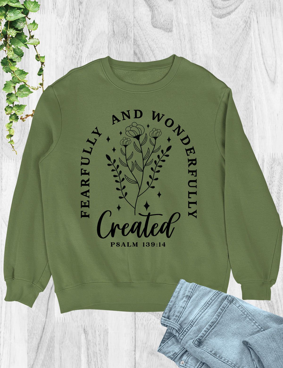 Fearfully and Wonderfully Made Christian Sweater Sweatshirts