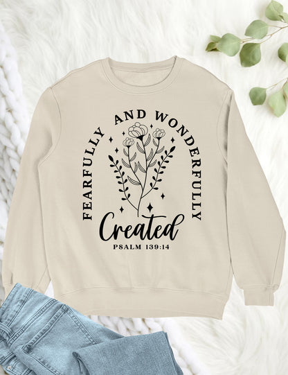 Fearfully and Wonderfully Made Christian Sweater Sweatshirts