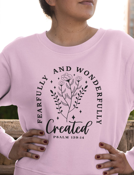 Fearfully and Wonderfully Made Christian Sweater Sweatshirts