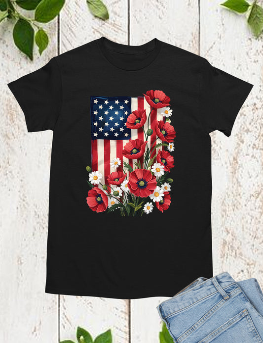 Floral American Flag Shirt