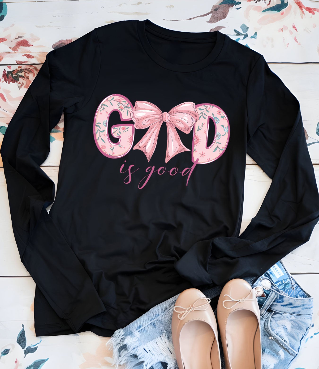 God is Good Long Sleeve Christian Shirts