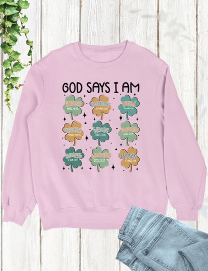 God Says I am Irish Christian Shirt