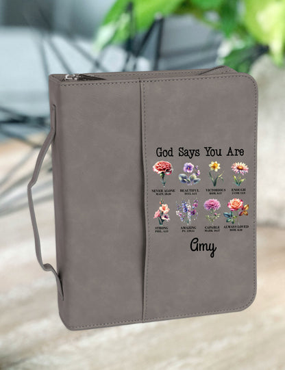 God Says You Are Colorfully Printed Custom Bible Covers