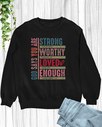God Says You Christian Valentine Long Sleeve Jesus Shirts