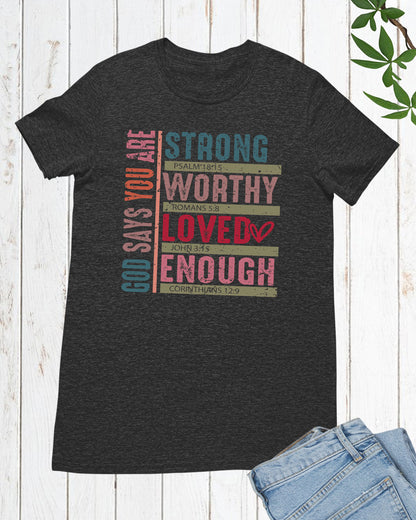 God Says You Christian Valentine Long Sleeve Jesus Shirts