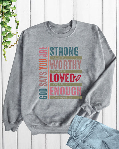 God Says You Christian Valentine Long Sleeve Jesus Shirts