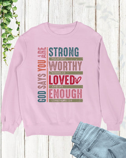 God Says You Christian Valentine Long Sleeve Jesus Shirts