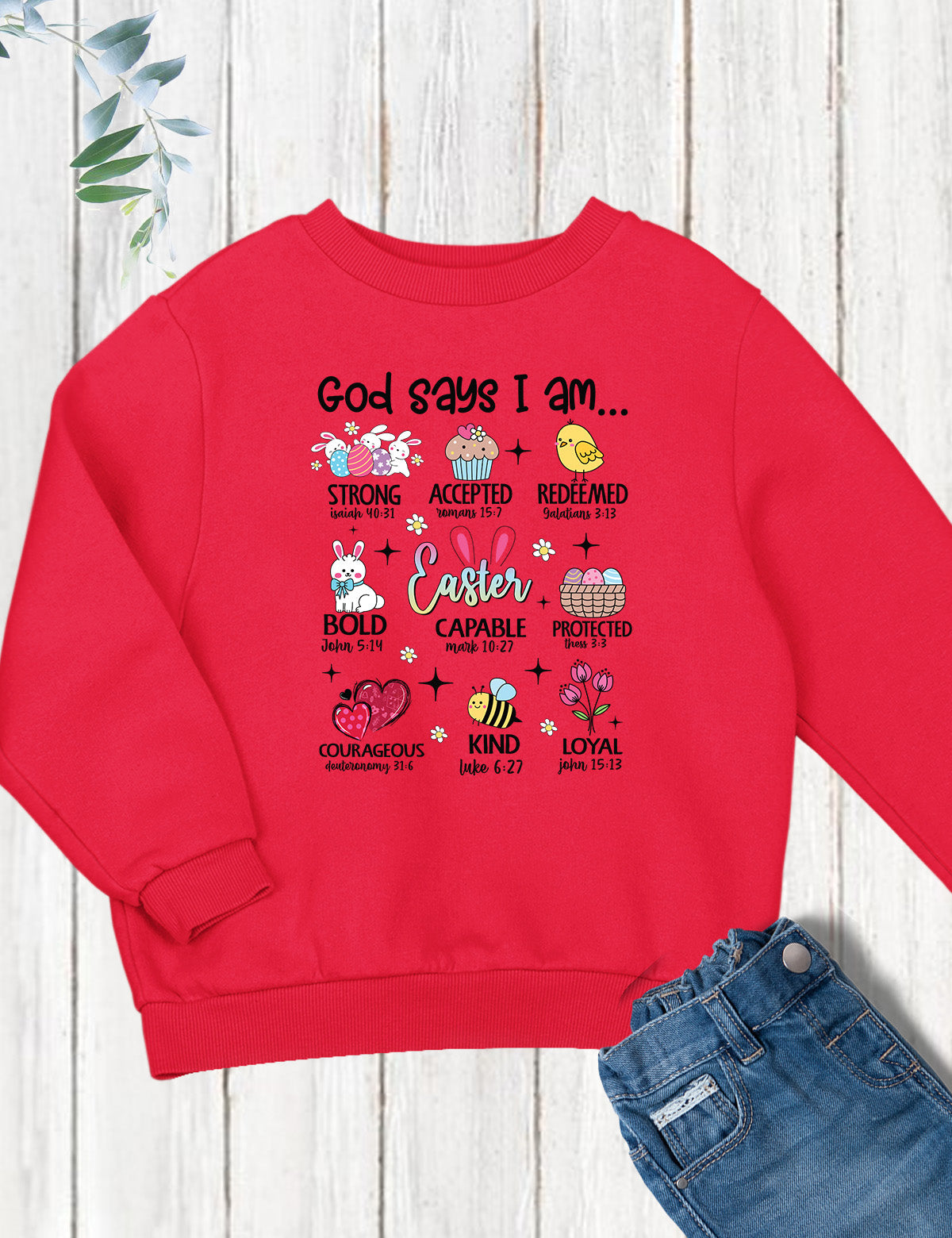God Says I Am Christian Easter Kids T Shirt