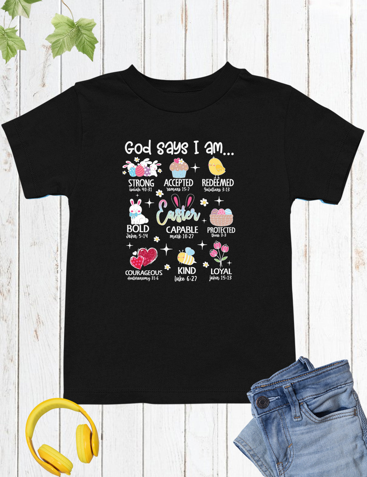 God Says I Am Christian Easter Kids T Shirt