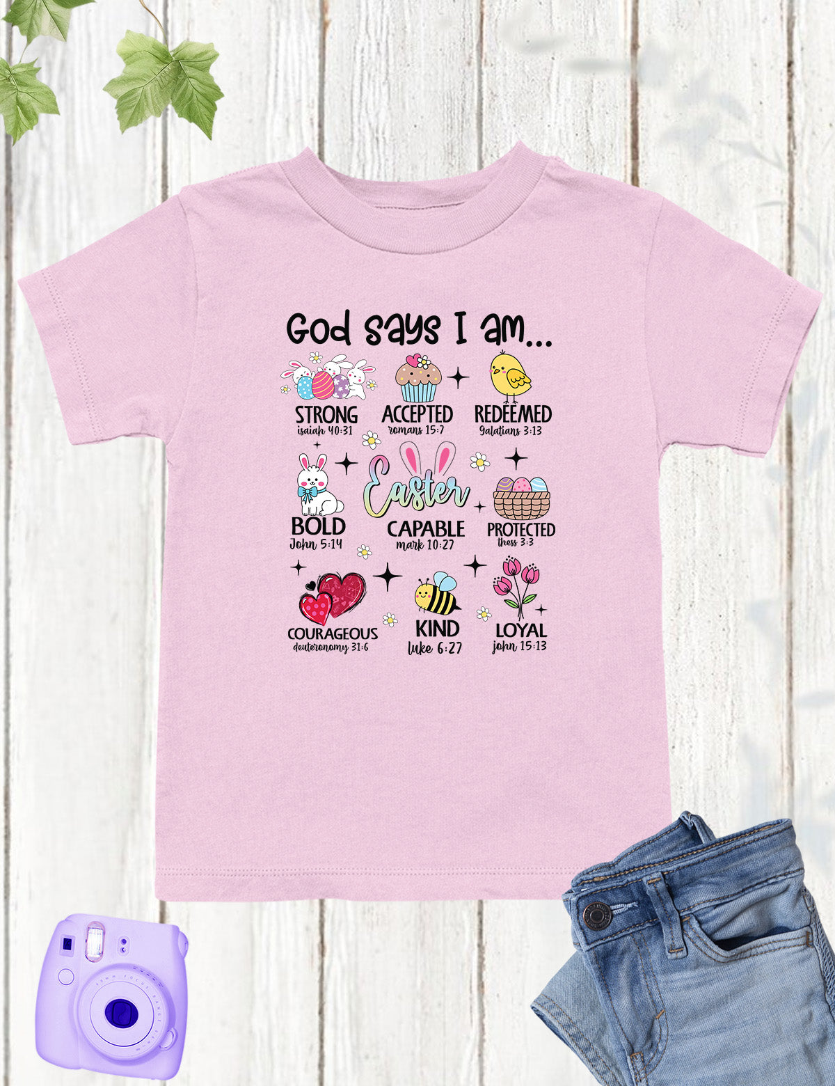 God Says I Am Christian Easter Kids T Shirt