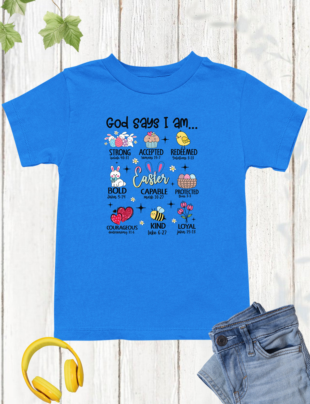 God Says I Am Christian Easter Kids T Shirt