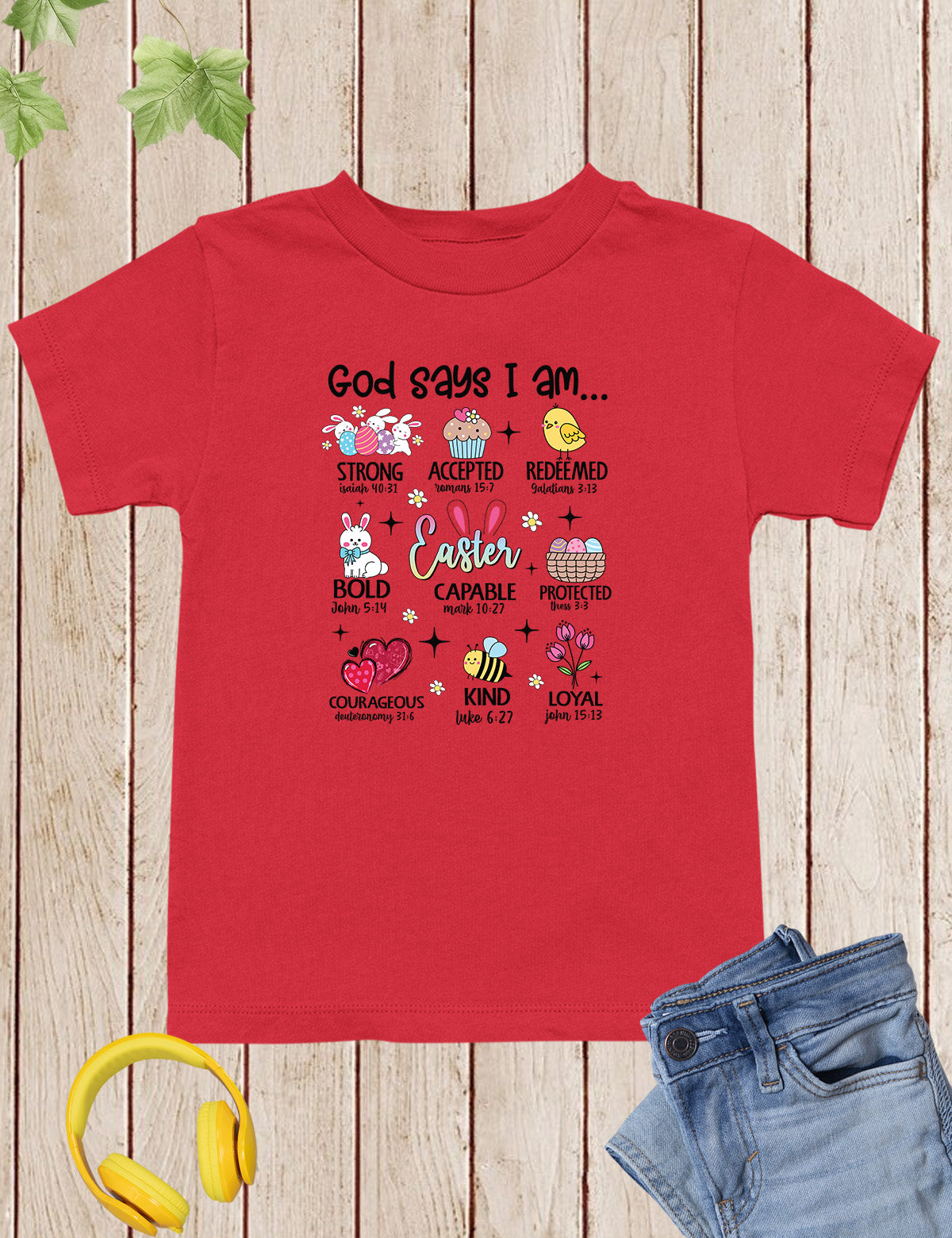 God Says I Am Christian Easter Kids T Shirt