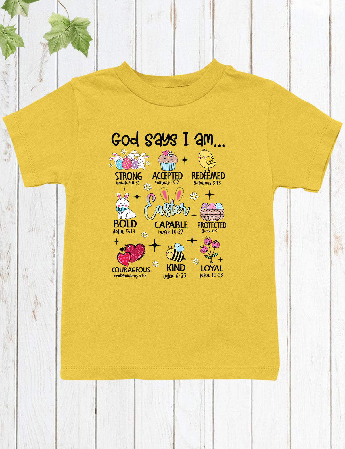 God Says I Am Christian Easter Kids T Shirt
