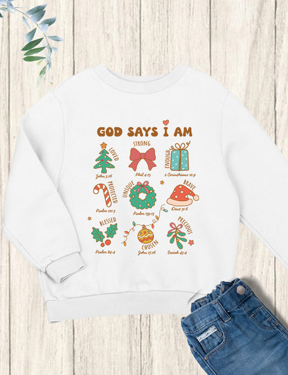 God Says I Am Christmas Child Christian Shirt