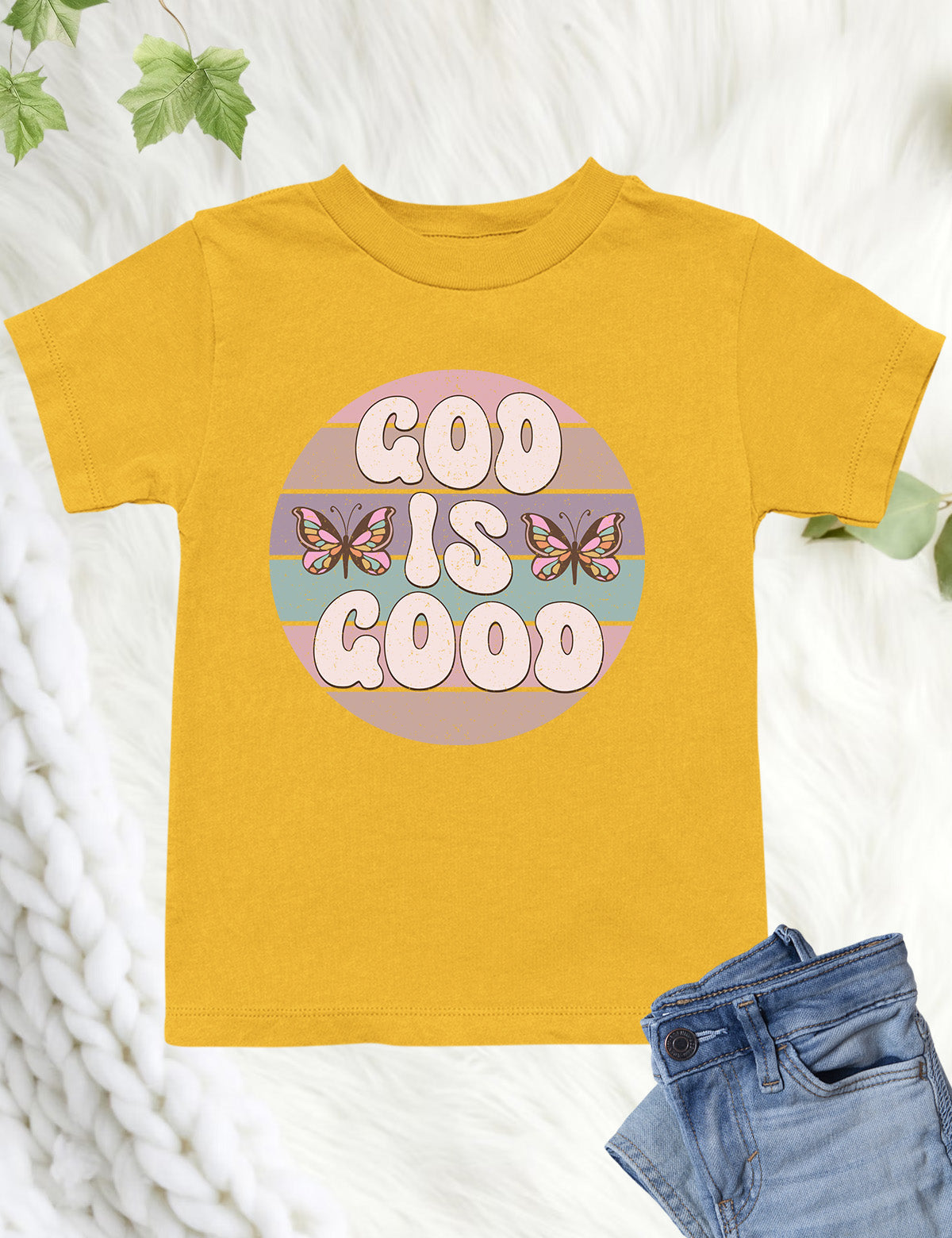 God is Good Vintage Style Kids T Shirt