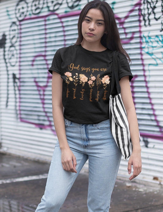 God Says You Are Retro Trending Flower Shirt