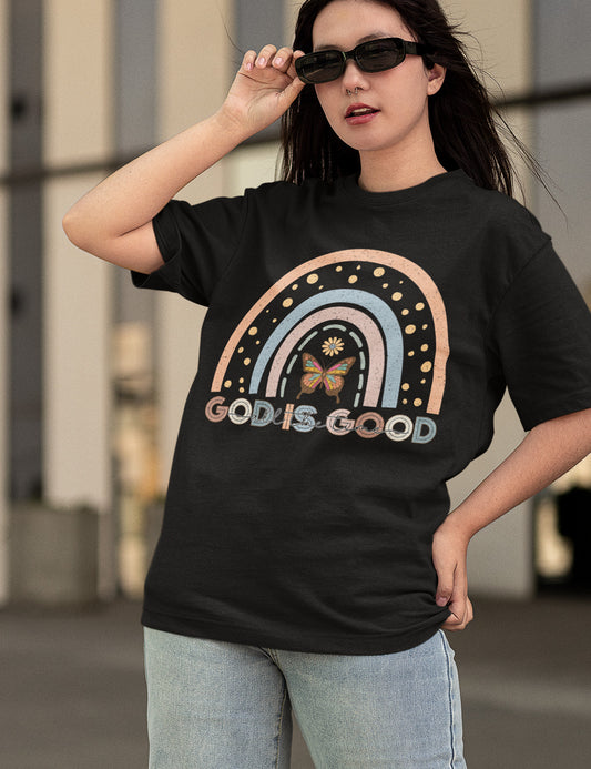 God is Good all The Time Rainbow T Shirt