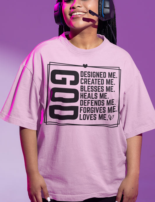 Boho Christian God Created Loves Me Shirt