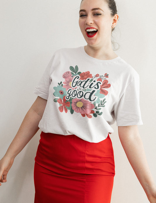 God is Good Boho Christian T Shirt