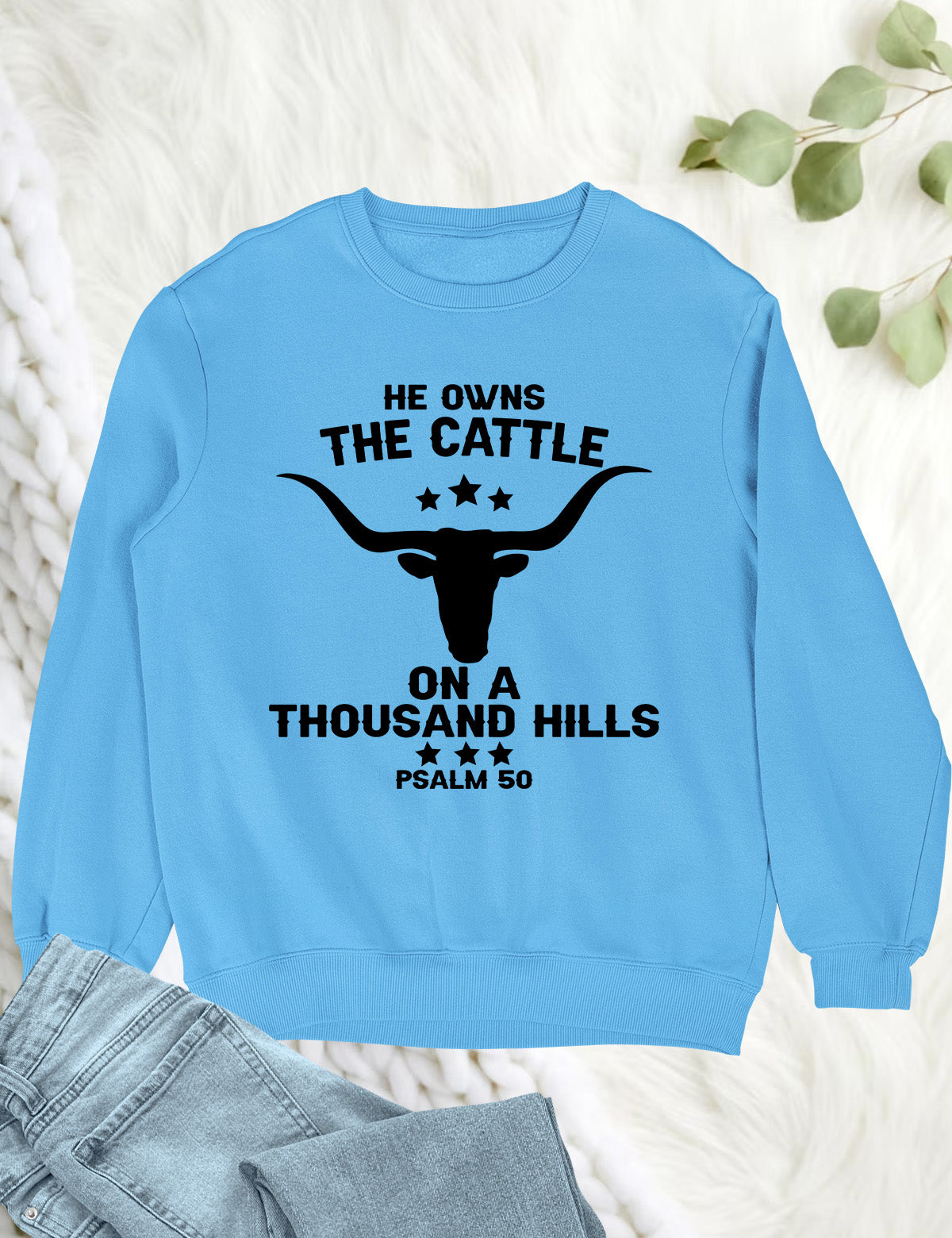 Praise the Lord He Owns All Christian Sweatshirts