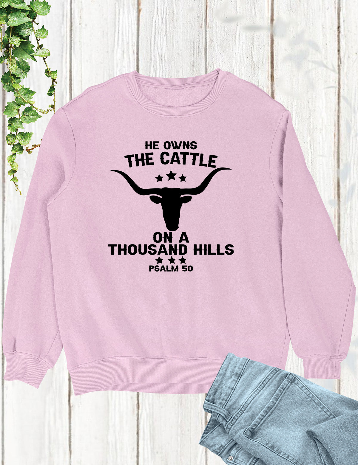 Praise the Lord He Owns All Christian Sweatshirts
