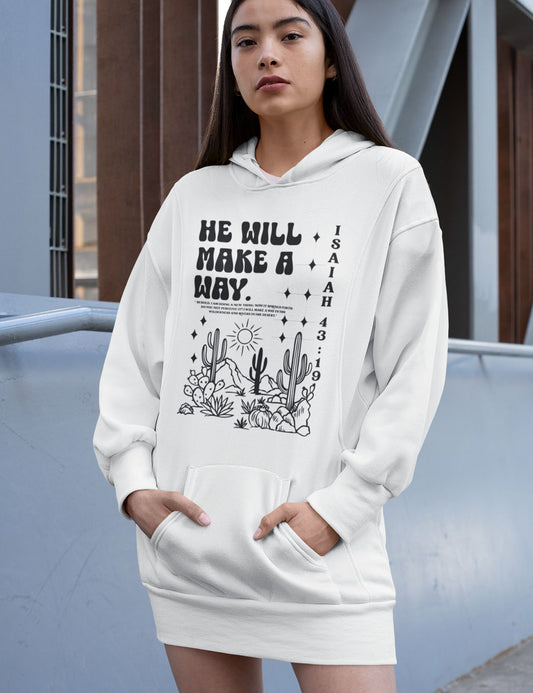 He Will Make a Way Retro Christian Hoodie